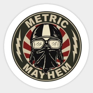 Metric Mayhem Rider Face Girls Sticker